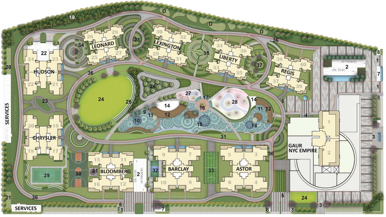 Gaur NYC Residences Site Plan